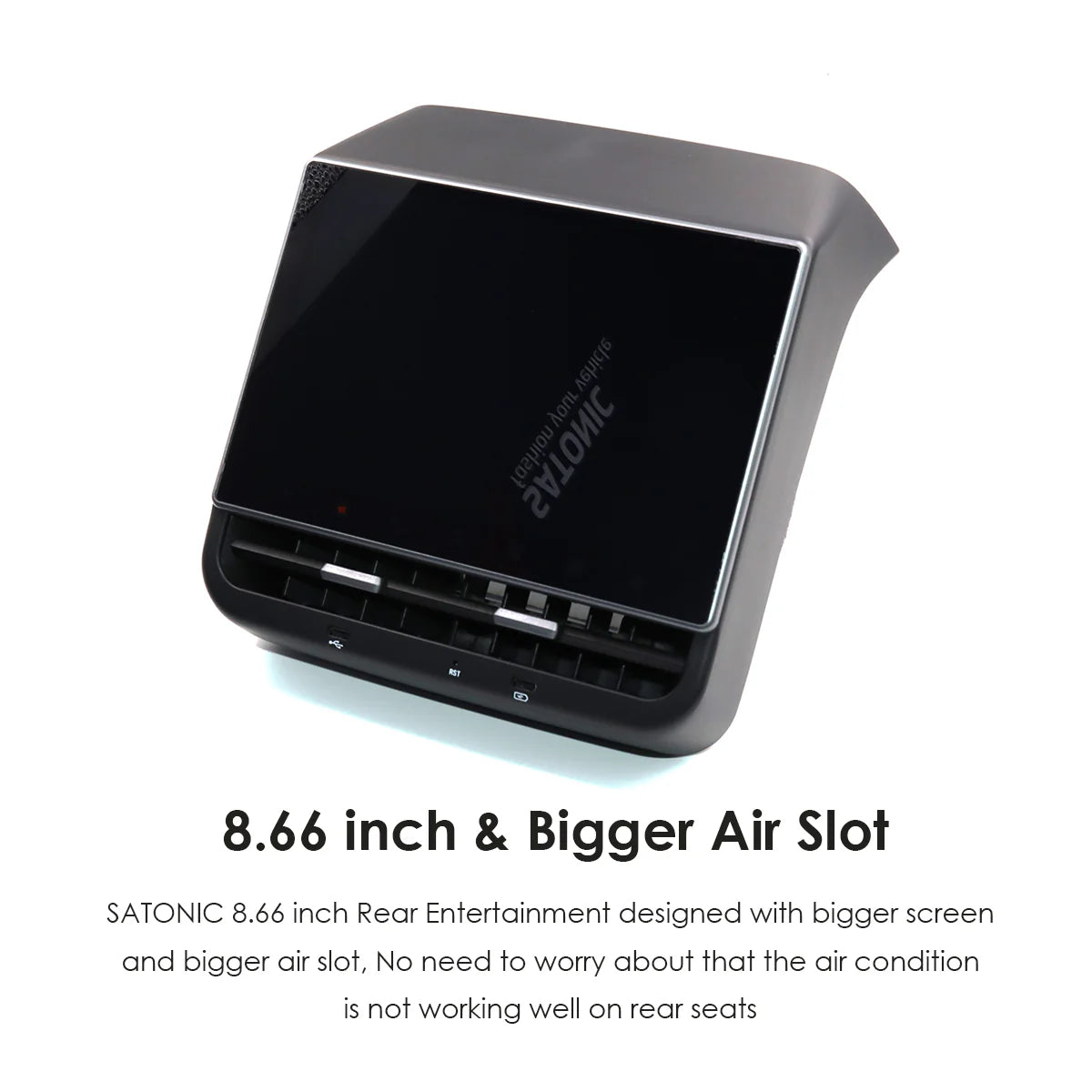 Tesla Satonic 8,66 Inch scherm achterin, rear entertainment scherm
