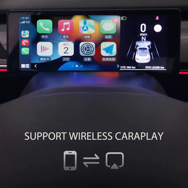6.9" Inch Draadloos CarPlay, Android auto tellerunit voor Model Y