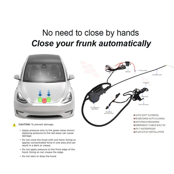 Softclose frunk voor Tesla Model 3