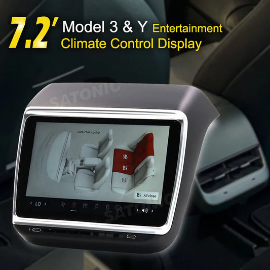 Tesla Satonic 7.2 Inch scherm achterin, rear entertainment scherm