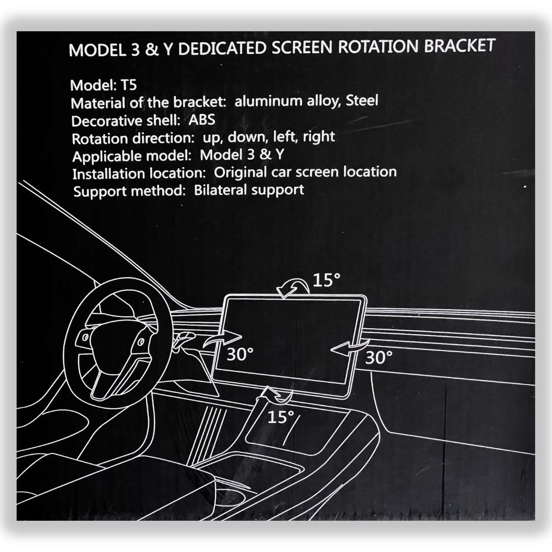 Draaibaar scherm adapter voor model 3 en Y