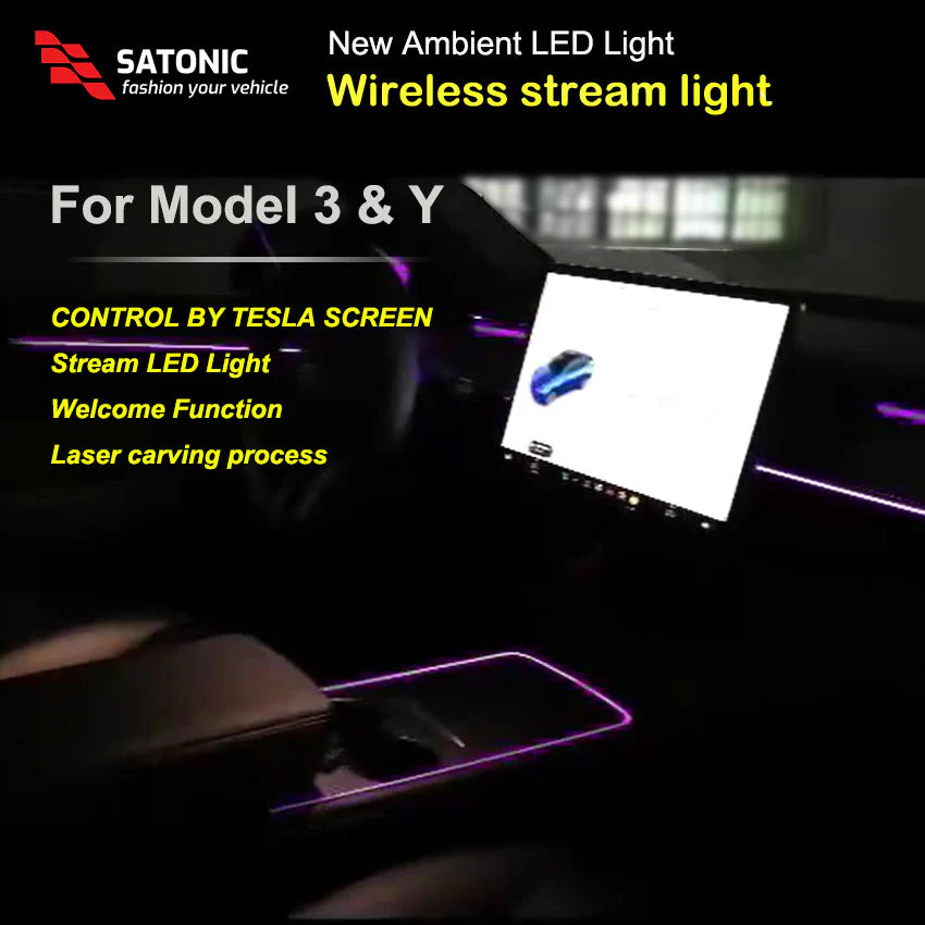 Model Y /3 interieur led verlichting, 4de generatie. (bediening op het Teslascherm)