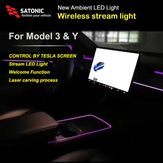 Model Y /3 interieur led verlichting, 4de generatie. (bediening op het Teslascherm)