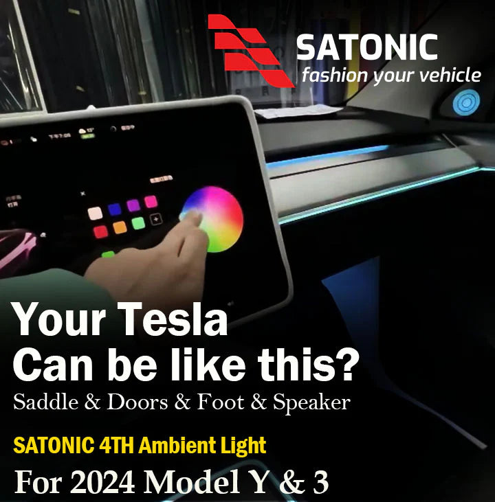 Model Y /3 interieur led verlichting, 4de generatie. (bediening op het Teslascherm)